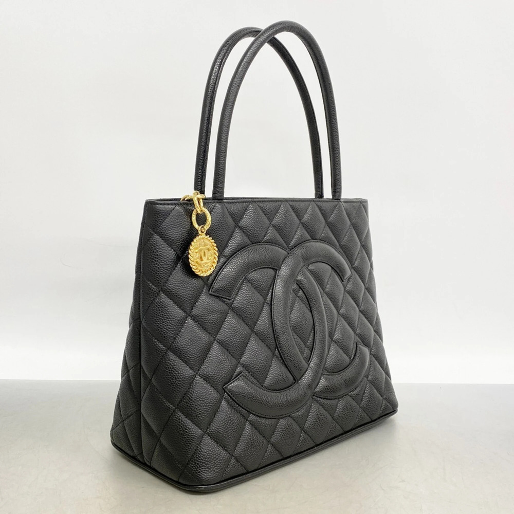 CHANEL Black Caviar Leather Reissue Tote Bag - Picture 2 of 9